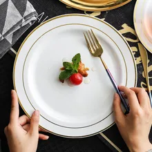 Одноразовая пластиковая тарелка Блюдо круглое блюдо для стейков вечерние Стейк Салат Пномпень тарелка писпособные кухонные принадлежности одноразовые тарелки