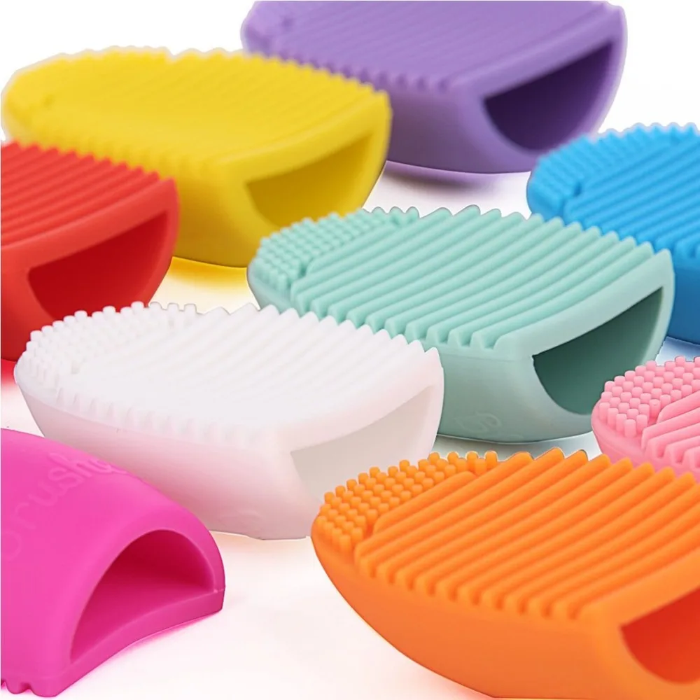 

Silicone Makeup Brushegg Cleaning Washing Tools Cosmetics Makeup Brushes Scrubber Board Washing Cosmetic Brush Cleaner Tool