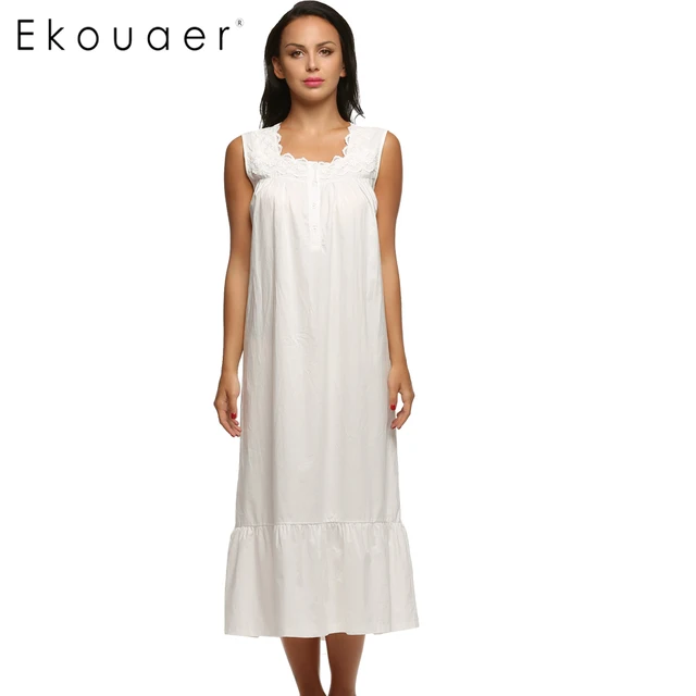 sleeveless long nightgown