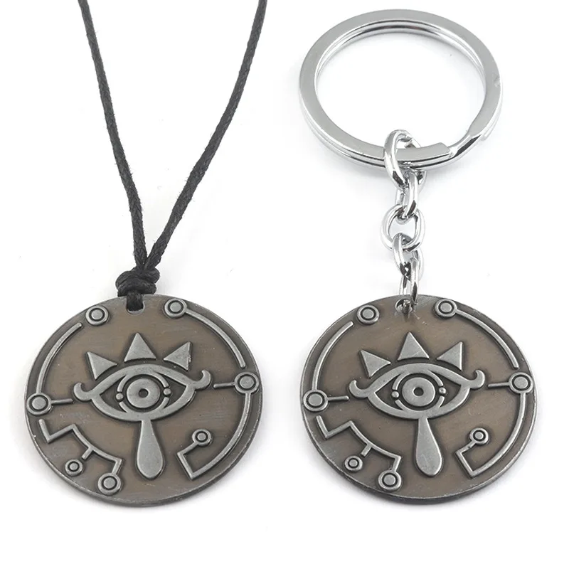 

Game The Legend of Zelda Breath of The Wild Necklace Cosplay Prop Accessories Metal Keychain Pendant Necklace Jewelry Key Ring