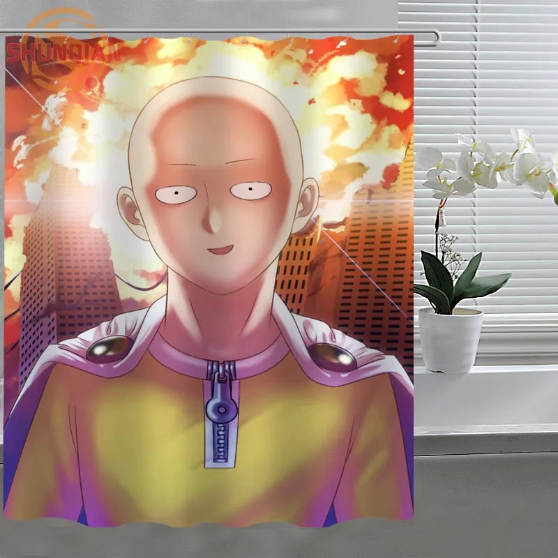 Аниме ONE PUNCH MAN пользовательские душ Шторы ткань полиэстер занавеска для ванны