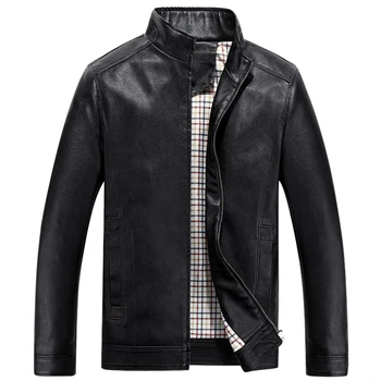 

Casual Stand Collar Kurtka Skora Men High Quality Blouson Cuir Homme