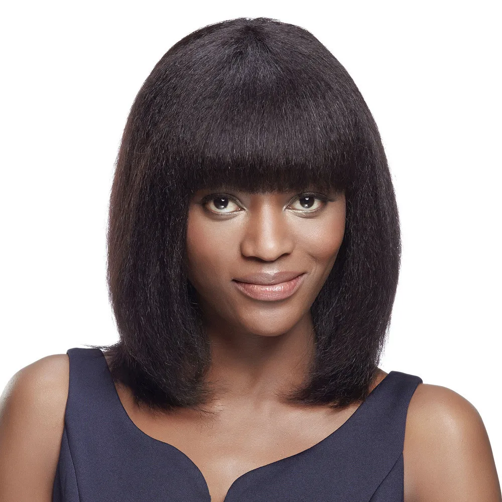 

Debut Remy Human Hair Extension Cheaply 14 Inch Silky Straight Brazilian Kinky Human Hair Wigs For Black Women