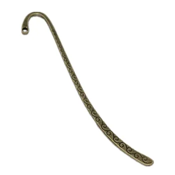 

50Pcs Bronze Tone Metal Bookmarks With Loops For Books Charms Jewelry Making Findings 8.5cm