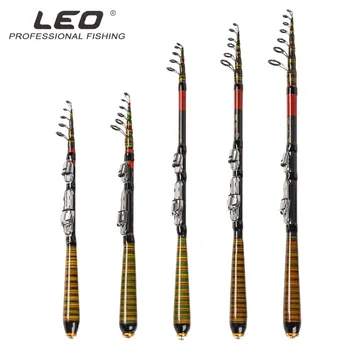 

LEO 1.5m1.8m 2.1m Carbon Fiber fishing rod Quality pesca olta telescopic fishing rod Mini canne a peche carp fishing peche rod