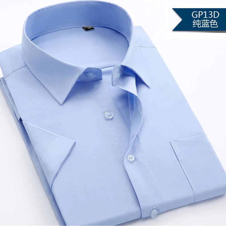 Camisas casuais masculinas, cor sólida, de manga