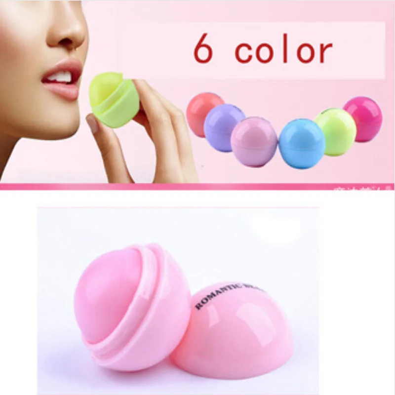 

Makeup Round candy color Moisturizing lip balm Natural Plant Sphere lip gloss Lipstick Fruit Embellish Lip Smacker