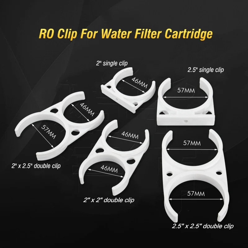 5 шт. зажим фильтра для воды 2," Кронштейн обратного осмоса RO мембранный корпус зажим 2" для очистки воды части - Цвет: Each Type 1 Piece