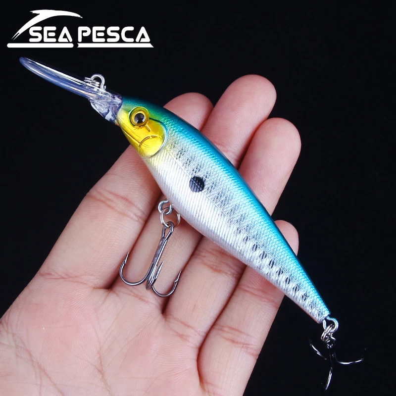 

SEAPESCA 1Pcs Minnow Fishing Lure Crankbaits 11cm 10g iscas artificiais Wobbler 3D Eyes Leurre pesca Carp Fishing Tackle ZB73
