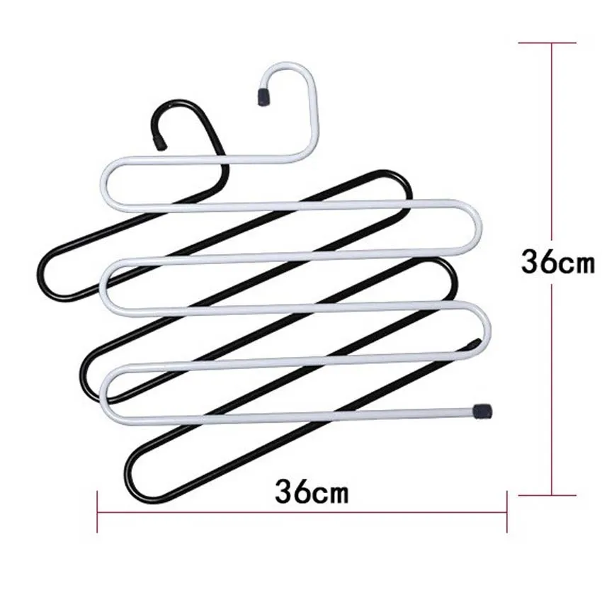 Вешалка для одежды вешалка для брюк 5 слоев S формы держатели для брюк полотенца одежда вешалки Экономия пространства
