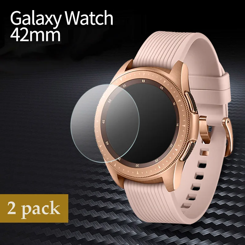 Защита экрана Для Galaxy Watch 46/42 мм HD пленка из закаленного стекла 9Н Твердость Защитная пленка от царапин Для Samsung Gear - Цвет: For Galaxy Watch 42