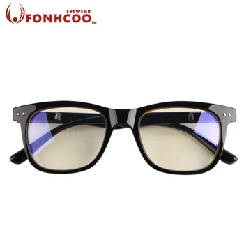 2019 FONHCOO mode Anti rayonnement bleu lumière bleue bloquant lunettes carré Anti fatigue des yeux ordinateur lunettes de jeu
