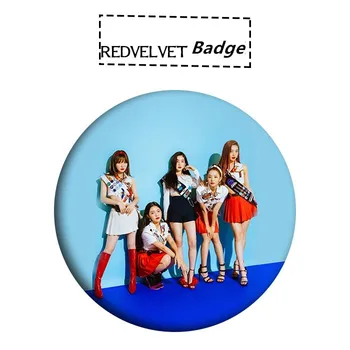 

Kpop Red Velvet Summer Album Fashion Cute Chest Pins Summer Magic Round Badge Brooch Button for Clothes Hat