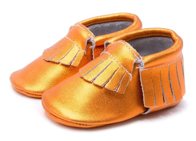 gold baby slippers