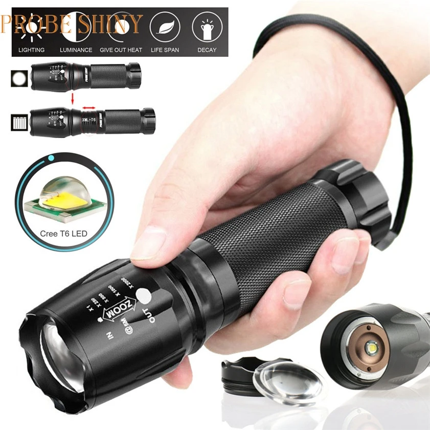 Super X800 T6 LED Zoom Flashlight Tactical Torch Zoom Lamp Super Light