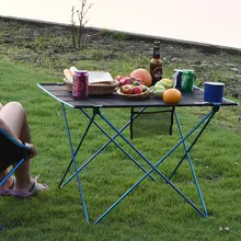 Раскладной стол для пикника, небольшой Сверхлегкий складной стол с алюминиевой столешницей и сумкой для переноски, легко носить с собой, сборный для наружного использования