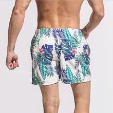 Funfeliz Men Swimwear Fast Dry Boardshort for Men Print Swimming Shorts Male Swimsuit L-2XL Boy Beachwear