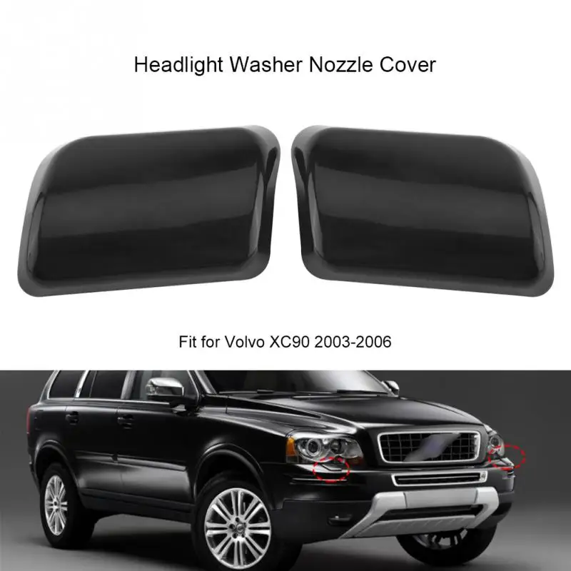 1 Pair Font Bumper Headlight Washer Nozzle Cover Cap for Volvo XC90 2003 2004 2005 2006 30698209 30698208 