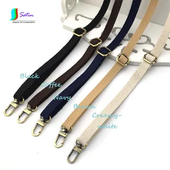 

Colourful Bronze Metal Buckle Hook Cotton Knitting Adjustable Shoulder Strap DIY Handmade Messenger Bag Accessories Strap S0168N