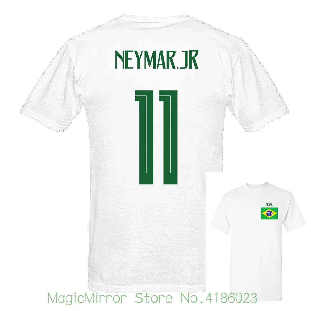 

2018 new Russia World Match Cup Brazil Neymar Number 11 sporty jersey Newest summer T shirt Mens fans footballer goal Tee Letter