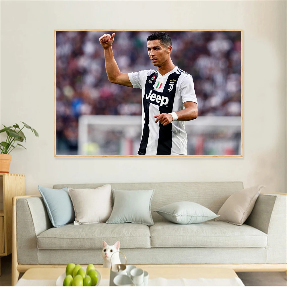 

Abstract Style Pictures Cristiano Ronaldo Messi Raheem Sterling math Football Player Canvas painting For Bedroom Decor Cuadros