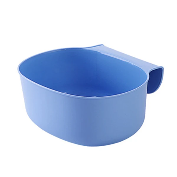 Geekinstyle High Quality Plastic Hanging type Kitchen Cabinet Trash can Hanging Large garbage desktop plastic storage box cover - Цвет: Blue