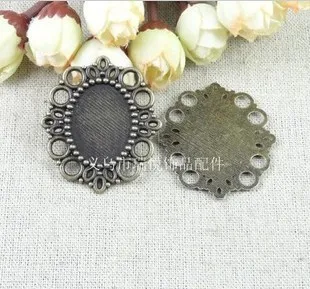 

Free Shipping(A2330) 25mmx18mm oval Settings Alloy Cork Base Making Charm Pendant Jewelry Accessories