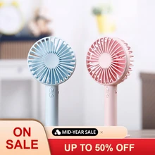 Battery Operated Cooling Fan Mini Personal 2000mAh Electric Portable Rechargeable USB with Base Handheld Fan unique led love pattern handheld mini fan super mute battery operated for cooling cute