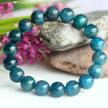 Скидок Зеленый Синий Апатит Кристалл стрейч отделка браслет с круглыми бусинами 11 мм