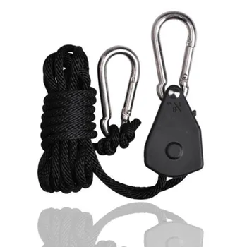 

Grow Light Rope Ratchet Lights Lifters Reflector Hangers for Reflector Hood Aquarium LED Plant Grow Tent