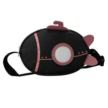 

Adults Kids Cute Cartoon Zipper Shoulder Pouch Bag Airship Canvas Crossbody Bag