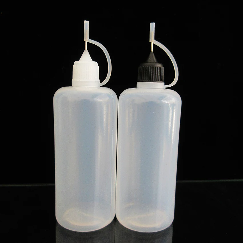 20pcs 100ml Plastic Refillable Dropper Bottle,Screw cap with Needle top