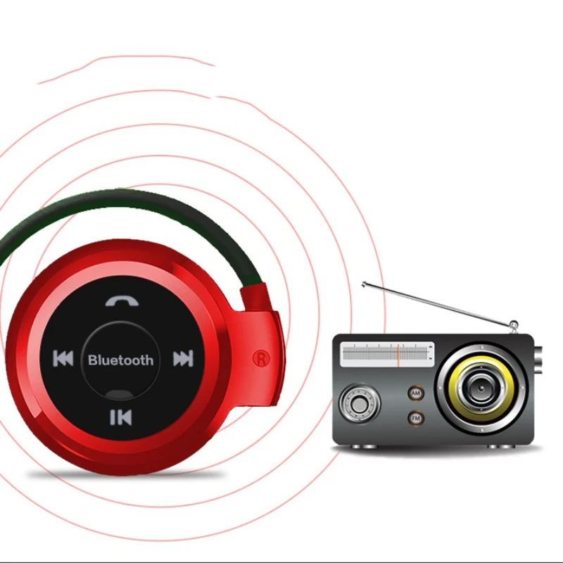 Спортивные Bluetooth наушники Беспроводная стерео гарнитура Поддержка TF карты FM радионаушники для iPhone 8 huawei P20 планшет ноутбук