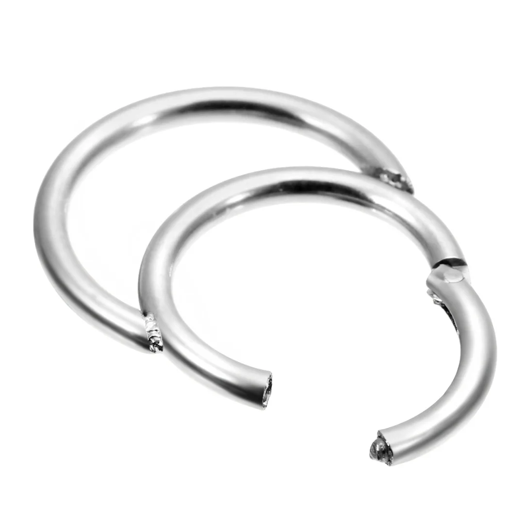 1pcs Punk Style Women Men Charm Double Hoop Surgical Steel Nose Ring Stud Lip Ear Tragus Vintage Body Piercing Jewelry Shellhard