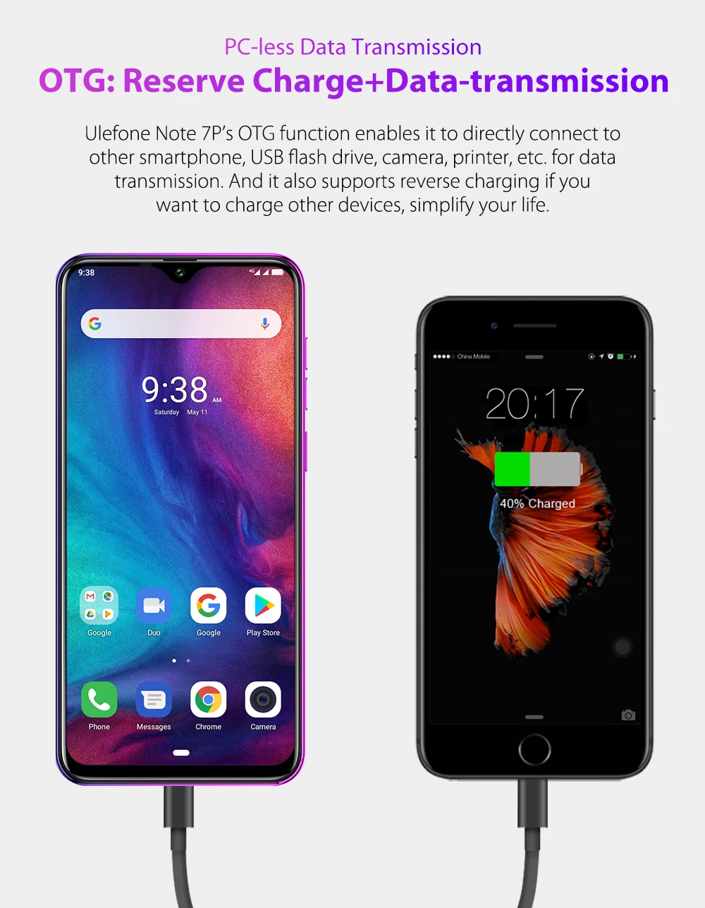 Смартфон Ulefone Note 7 P, Android 9,0, четырехъядерный, 3500 мА/ч, 6,1 дюймов, экран в виде капли воды, 3 Гб+ 32 ГБ, мобильный телефон, разблокировка лица