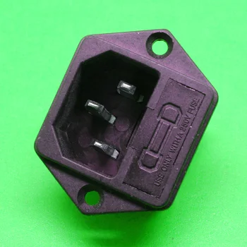 

1x AC power socket industrial socket 8B C14 power supply ICE Insurance Block belt With ears 15A 250V