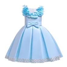 Летнее праздничное платье с цветочным узором для маленьких девочек платье принцессы со звездами детская одежда свадебное платье подружки невесты для девочек от 2 до 10 лет