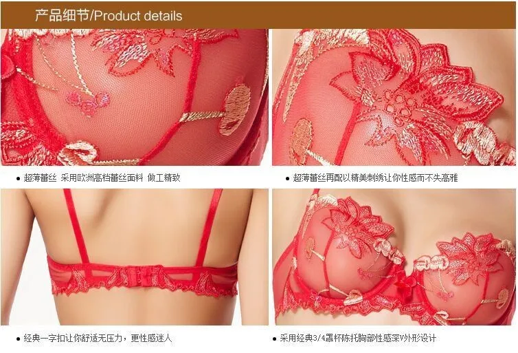 Free shipping Ultrathin embroidery lace bra bra brief sets women bra set sexy bra set women underwear set 20