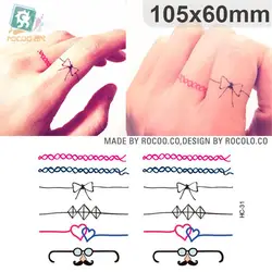 Боди-арт очки bowknot finger ring водостойкая наклейка s Женская временная татуировка наклейка HC-031