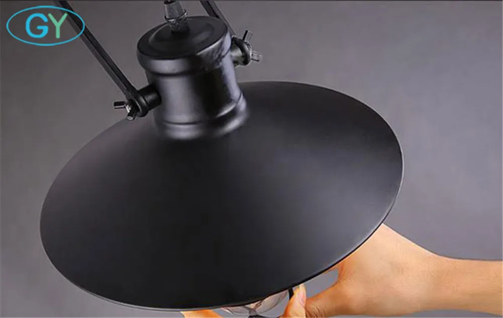 AC100 240V черный металлический абажур настенные светильники защищенные бра