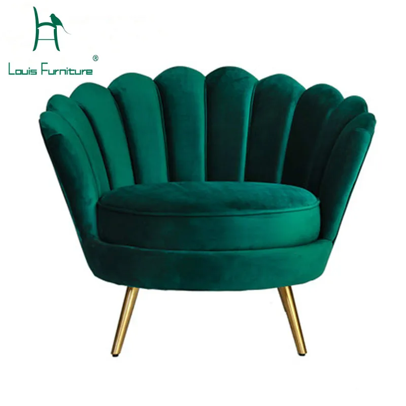 

Louis Fashion Living Room Sofas Nordic Modern Simple Single Photo Studio Leisure American Cloth Art Personality Leisure