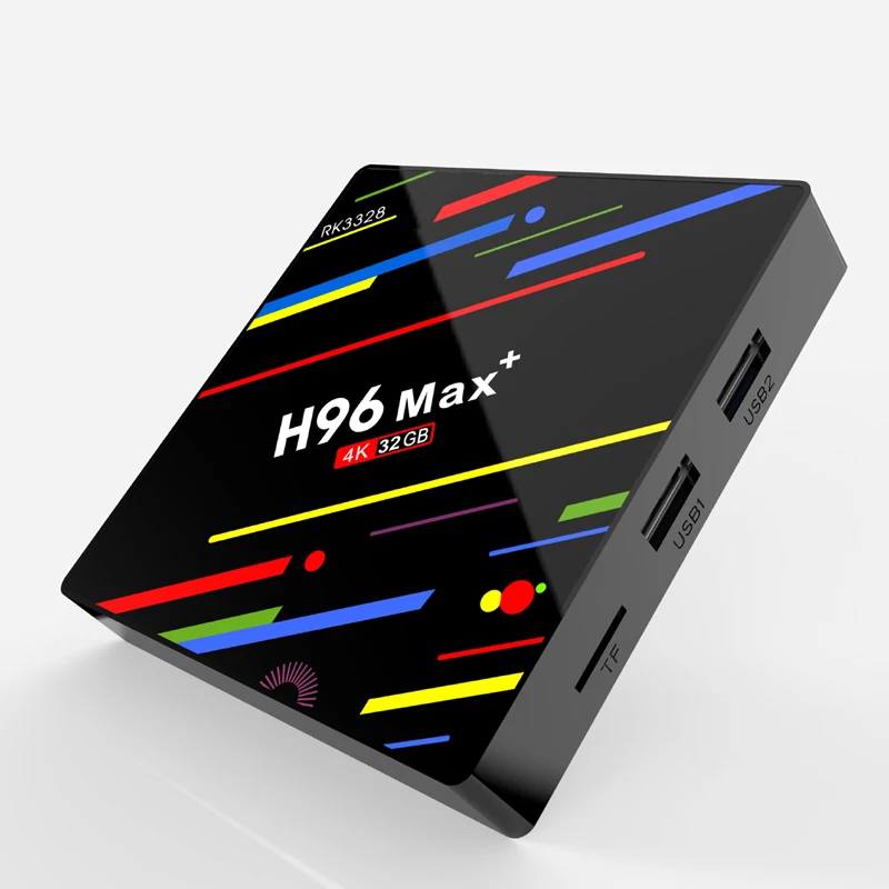 Android Smart TV Box with Google Voice Control 4GB 32GB RK3328 Quad Core Wifi Mini PC 4K Streaming Media Player H96 Max+ Newest