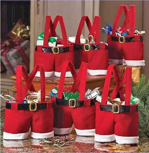 

Fantastic Father Merry Christmas/Santas Pants Gift Bag/Small Sack/Stocking Filler Decorations Ornament
