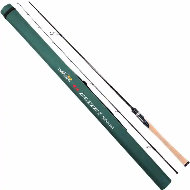 Trulinoya Casting Fishing Rod L Power 1.95M 2 Sections Carbon Rod with FUJI Ring Elite ELC 652L Canas de pesca