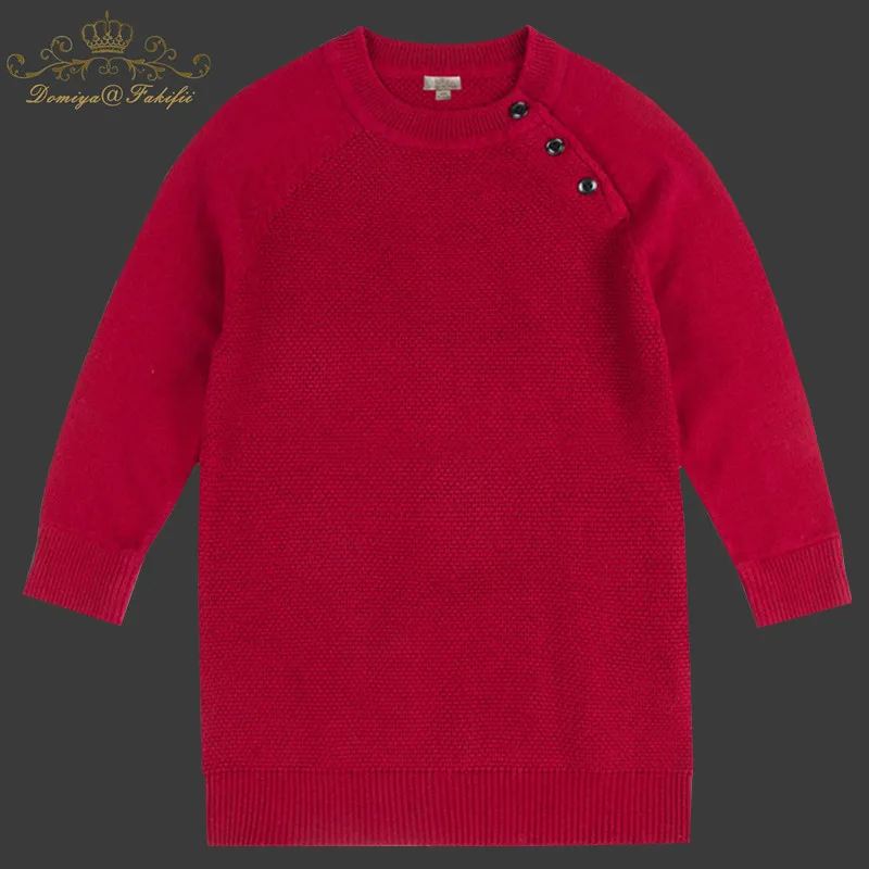 

Girls Sweaters 2018 Brand New Autumn Winter Kids Clothes Red Woolen Knit Cardigan Candy Colors Knitted Sweater For 2-10 Years