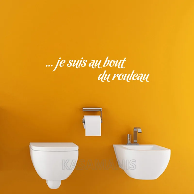 Je suis au bout du rouleau Art Sticker Toilet  Decor