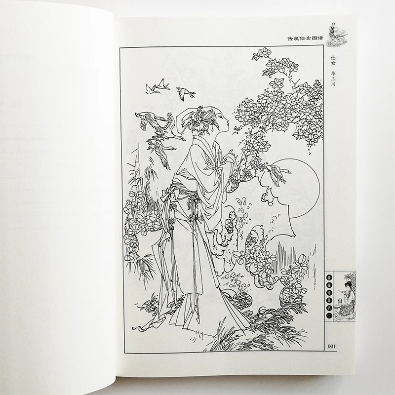 Традиционная китайская женская линейная коллекция книг для рисования
