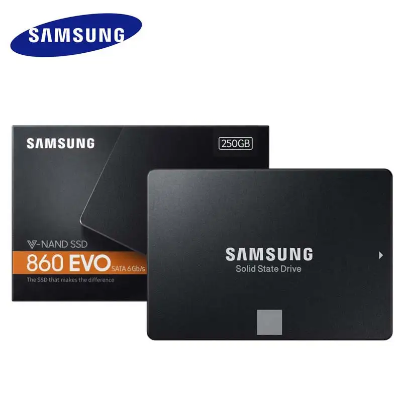 Samsung 500GB SSD флэш-память HDD жесткий диск 1 ТБ 2 ТБ 4 ТБ рекламные дропшиппинг твердотельный накопитель 860 EVO V-NAND 2," SATA III 250 г