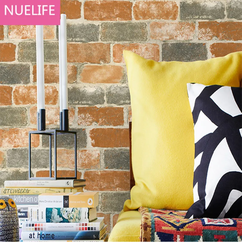 

0.53x10 Meter Chinese Brick Pattern Non-woven Wallpaper Office Living Room Bedroom Wedding Room TV Background Wallpaper
