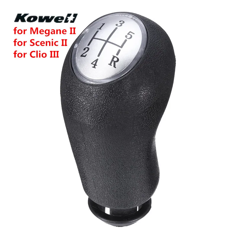 

KOWELL 5-Speed MT Gear Shift Knob Shifter Lever Stick for Renault Clio III 05-09 Megane II 02-08 Scenic II 03-06 Interior Parts